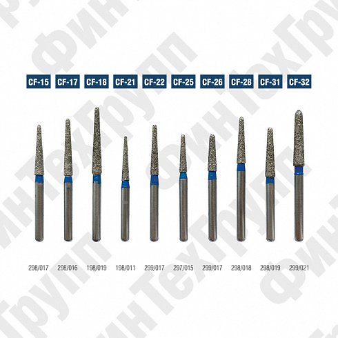 Алмазные боры CF15-CF32 нумерация идентична борам MANI